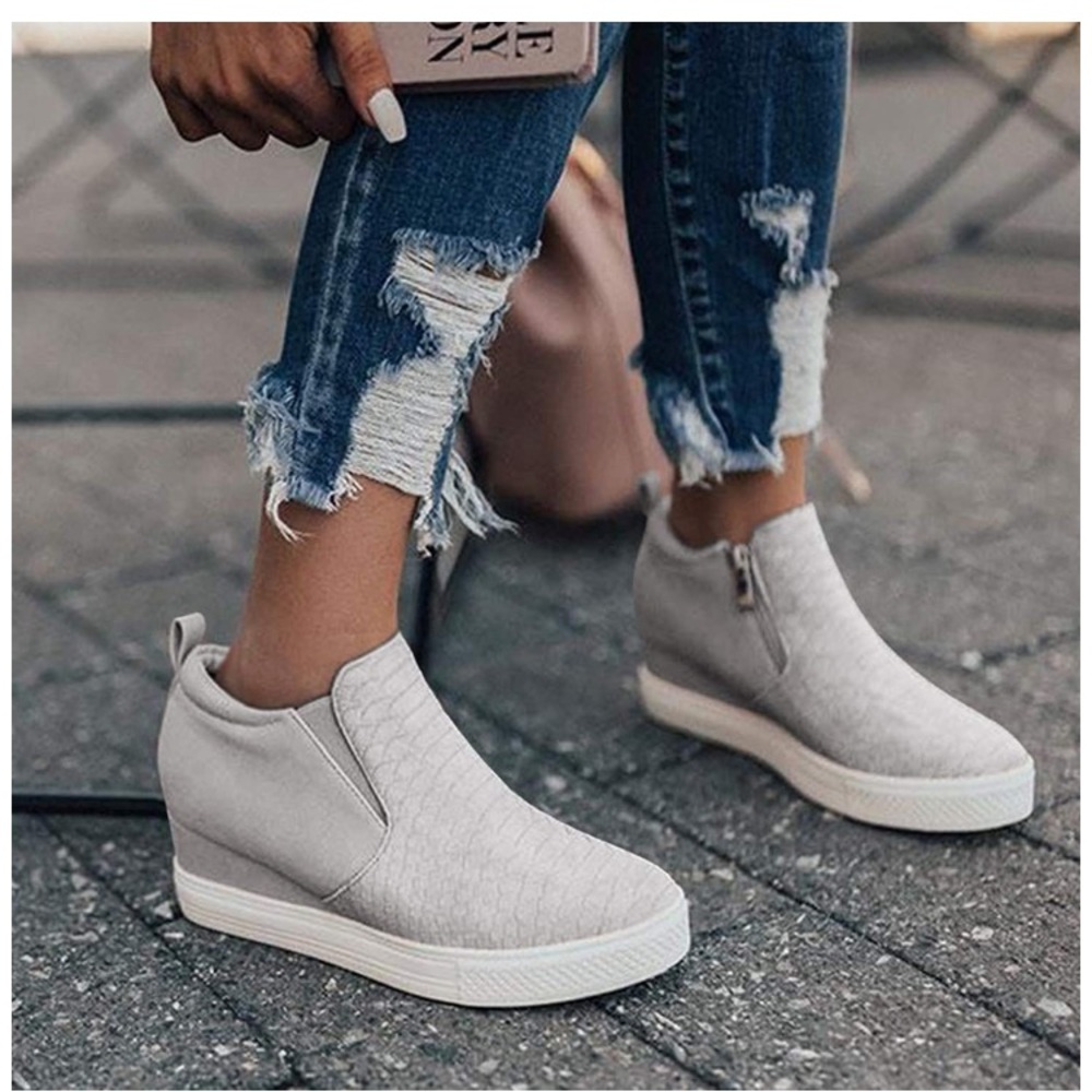 Grey tennis shoe wedge